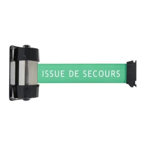 Viso Green Steel Retractable Barrier, 2m, Green Tape - RW20SECOURS product image