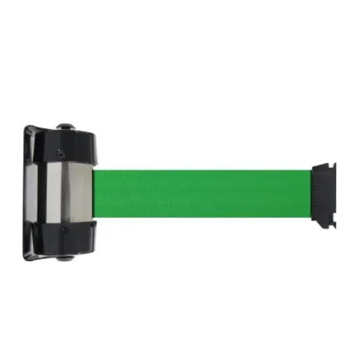 Viso Green Steel Retractable Barrier, 4m, Green Tape - RW40VE product image