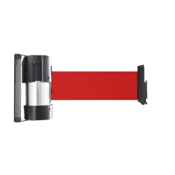 Viso Red Steel Retractable Barrier, 4m, Red Tape - RW410RE product image