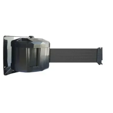 Viso Black Steel Retractable Barrier, 10m, Black Tape - RWX1050BK product image