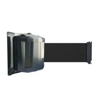 Viso Black Steel Retractable Barrier, 10m, Black Tape - RWX1100BK product image