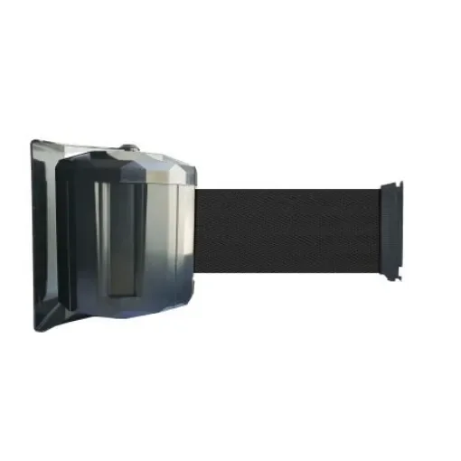 Viso Black Steel Retractable Barrier, 10m, Black Tape - RWX1100BK product image