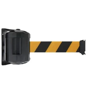 Viso Black & Yellow Steel Retractable Barrier, 2m, Black, Yellow Tape - RWX20NJ product image