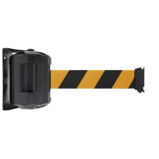 Viso Black & Yellow Steel Retractable Barrier, 2m, Black, Yellow Tape - RWX20NJ product image