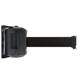 Viso Black Steel Retractable Barrier, 4m, Black Tape - RWX40BK product image