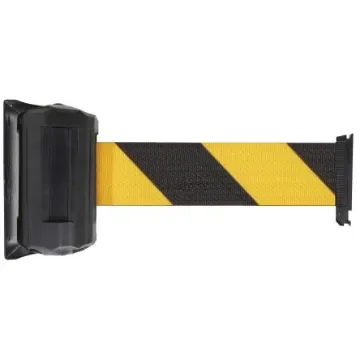 Viso Black & Yellow Steel Retractable Barrier, 4m, Black, Yellow Tape - RWX410NJ product image