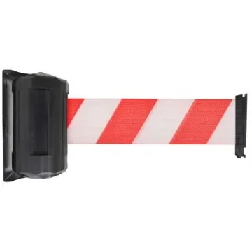 Viso Red & White Steel Retractable Barrier, 4m, Red, White Tape - RWX410RB product image