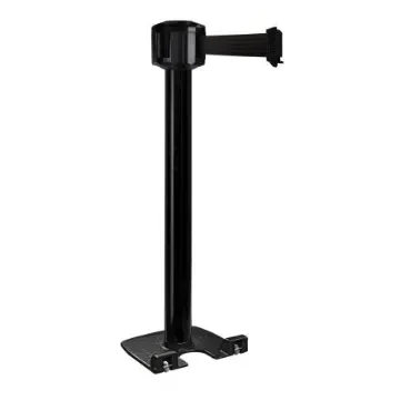 Viso Black Aluminium Retractable Barrier, 10m, Black Tape - RXLO1050BKBK product image