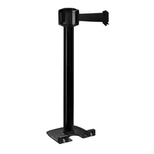 Viso Black Aluminium Retractable Barrier, 10m, Black Tape - RXLO1050BKBK product image