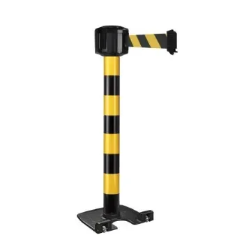 Viso Black & Yellow Aluminium Retractable Barrier, 10m, Black, Yellow Tape - RXLO1050NJNJ product image