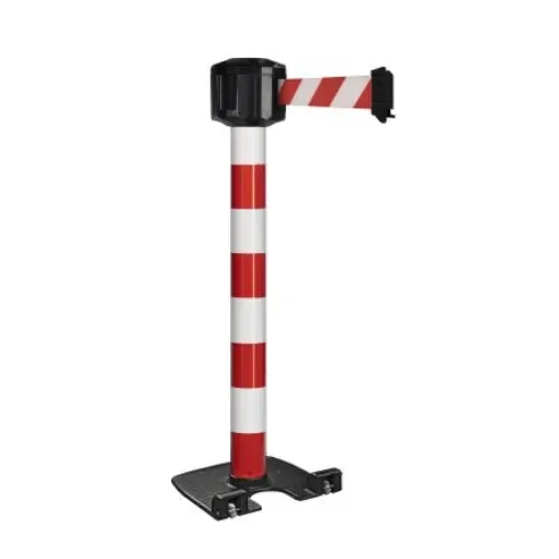 Viso Red & White Aluminium Retractable Barrier, 10m, Red, White Tape - RXLO1050RBRB product image