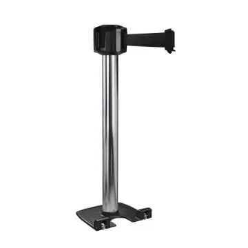 Viso Grey Aluminium Retractable Barrier, 10m, Black Tape - RXLO1050SRBK product image