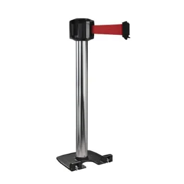 Viso Grey Aluminium Retractable Barrier, 10m, Red Tape - RXLO1050SRRE product image