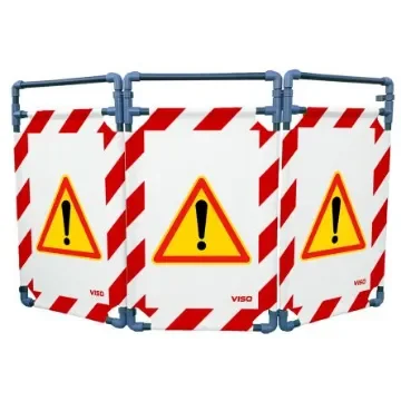 Viso Red & White PVC Folding Barrier - TRAVO100ATT product image
