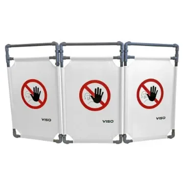 Viso White PVC Folding Barrier - TRAVO100INTBL product image