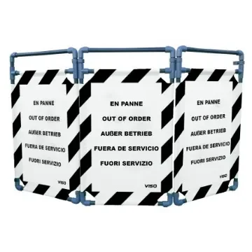 Viso Black/White PVC Folding Barrier - TRAVO100PANE product image