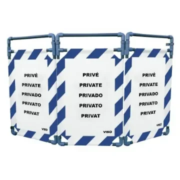 Viso Blue, White PVC Folding Barrier - TRAVO100PRIV product image