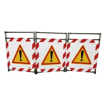 Viso Red & White Stainless Steel Folding Barrier - TRAVO128ATT product image
