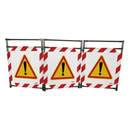 Viso Red & White Stainless Steel Folding Barrier - TRAVO128ATT product image