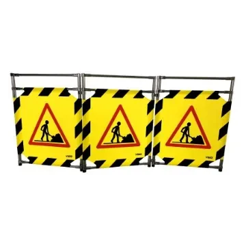 Viso Black & Yellow Stainless Steel Folding Barrier - TRAVO128CHAN product image