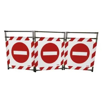 Viso Red & White Stainless Steel Folding Barrier - TRAVO128CLOS product image