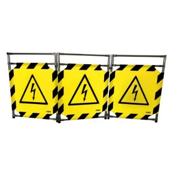 Viso Yellow/Black Stainless Steel Folding Barrier - TRAVO128ELEC product image