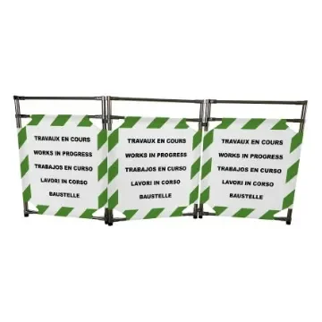 Viso Green/White Stainless Steel Folding Barrier - TRAVO128JARD product image
