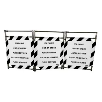 Viso Black/White Stainless Steel Folding Barrier - TRAVO128PANE product image
