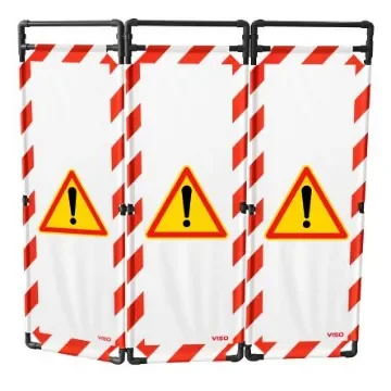 Viso Red & White PVC Folding Barrier - TRAVO180ATT product image