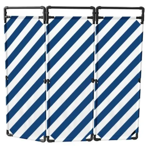Viso Blue, White PVC Folding Barrier - TRAVO180BB product image