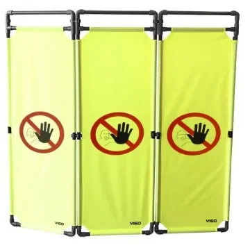 Viso Black & Yellow PVC Folding Barrier - TRAVO180INT product image