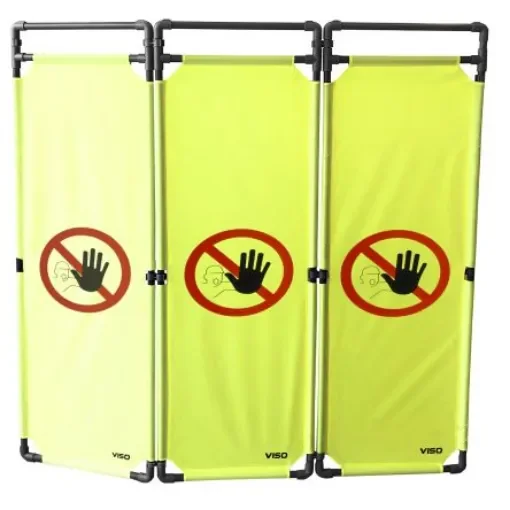 Viso Black & Yellow PVC Folding Barrier - TRAVO180INT product image
