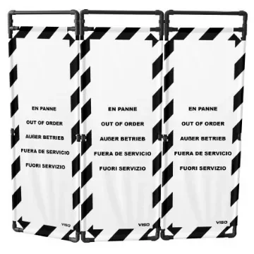 Viso Black/White PVC Folding Barrier - TRAVO180PANE product image