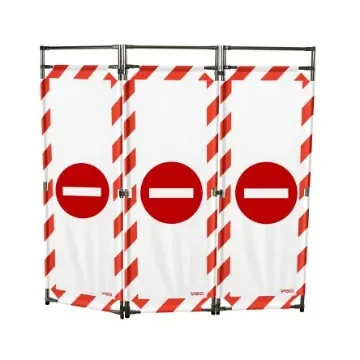 Viso Red & White Stainless Steel Folding Barrier - TRAVO228CLOS product image