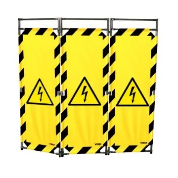 Viso Yellow/Black Stainless Steel Folding Barrier - TRAVO228ELEC product image