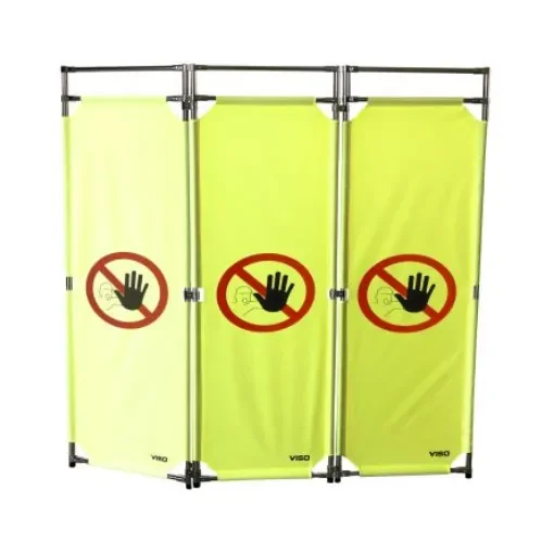Viso Yellow/Black Stainless Steel Folding Barrier - TRAVO228INT product image