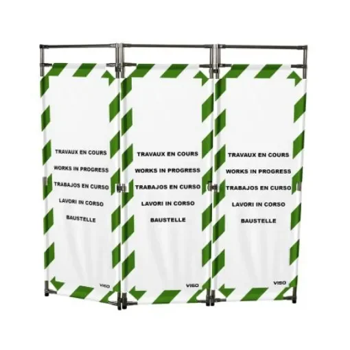 Viso Green/White Stainless Steel Folding Barrier - TRAVO228JARD product image