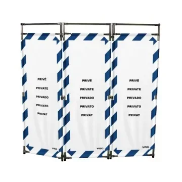 Viso Blue, White Stainless Steel Folding Barrier - TRAVO228PRIV product image