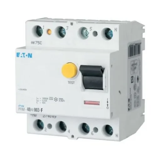 Eaton 187360 PFIM RCCB, 25A, 4 Pole, 230V ac - 187360 PFIM-40/4/03-G/F product image