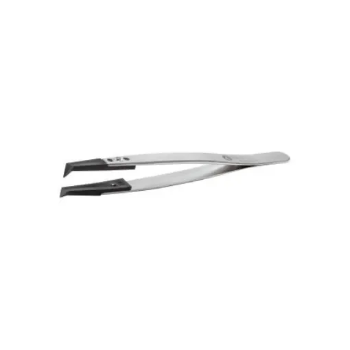 ideal-tek 125 mm, Stainless Steel, Angle, ESD Tweezers - 246SVR.SA.1 product image