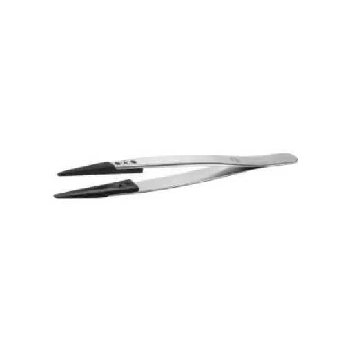 ideal-tek 130 mm, Stainless Steel, Straight, ESD Tweezers - 249SVR.SA.1 product image