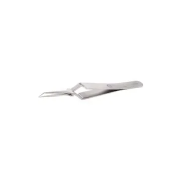 ideal-tek 105 mm, Stainless Steel, Bent, Tweezers - 5TTHX.SA.0 product image