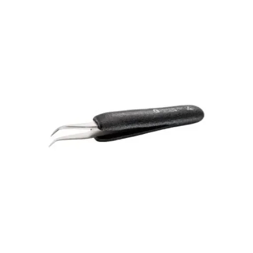 ideal-tek 125 mm, Stainless Steel, Curved, ESD Tweezers - 7.SA.DN.6 product image