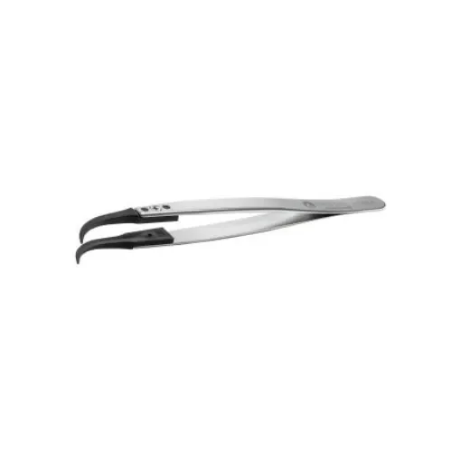 ideal-tek 130 mm, Stainless Steel, Curved, ESD Tweezers - 7SVR.SA.1 product image