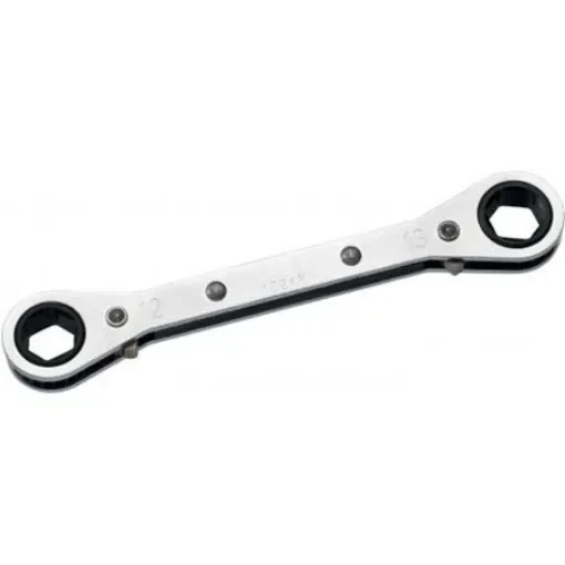 SAM Ratchet Combination Spanner, 145 mm Overall, 12 mm, 13 mm Jaw Capacity - 217-12-13 product image