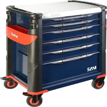 SAM 6 Drawer Stainless Steel Wheeled Tool Trolley - 416HB product image