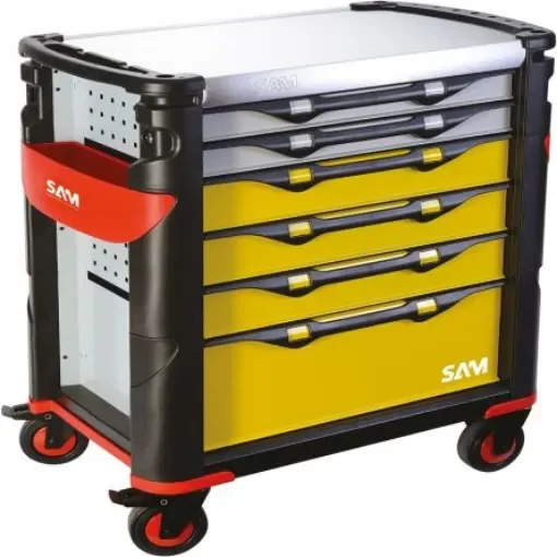 SAM 6 Drawer Magnet Wheeled Tool Trolley - 416HREN product image