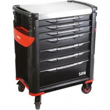 SAM 7 Drawer Stainless Steel Wheeled Tool Trolley - 417HK product image