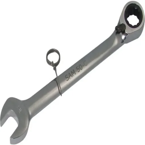SAM Ratchet Combination Spanner, 417.5 mm Overall, 32mm Jaw Capacity - 50-C-32-FME product image