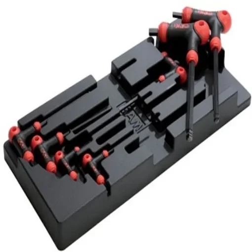 SAM 7 piece T Shape Metric Hex Key, 3 mm, 4 mm, 5 mm, 6 mm, 7 mm, 8 mm, 10 mm - 67-PTJ7M product image